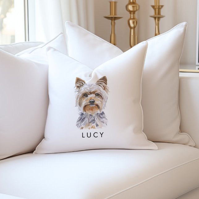 Coussin Cadeaux d'Amoureux de les chiens Yorkie personnali (Créateur téléchargé)