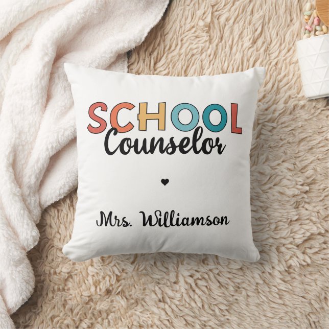 Coussin Cadeaux d'appréciation du conseiller scolaire pers (Couverture)