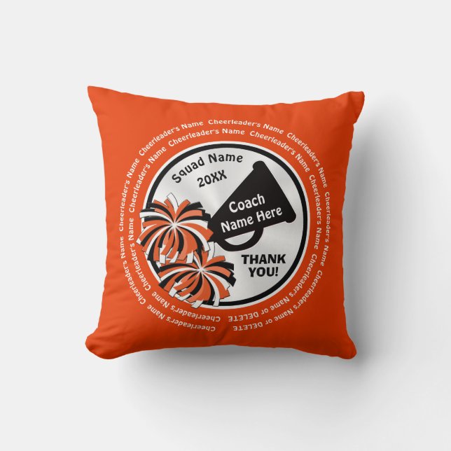 Coussin Cadeaux d'autocars Cheerleading, personnalisez vos (Recto)