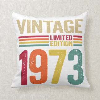 Coussin Cadeaux de 49 ans Vintage 1973 49e cadeau d'annive