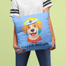 Coussin Cadeaux de chiens mignons nautiques pour les propr
