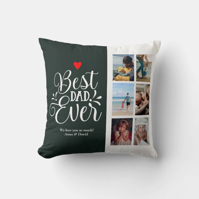 Coussin Cadeaux de Fêtes des pères personnalisés modernes (Recto)