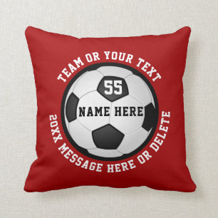 Coussin Cadeaux de soccer personnalisés pour les aînés du 