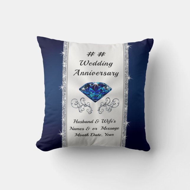 Coussin Cadeaux des 22e, 16e, 65e ou 2e Mariages (Recto)