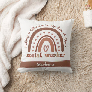 Coussin Cadeaux d'évaluation personnalisés des travailleur