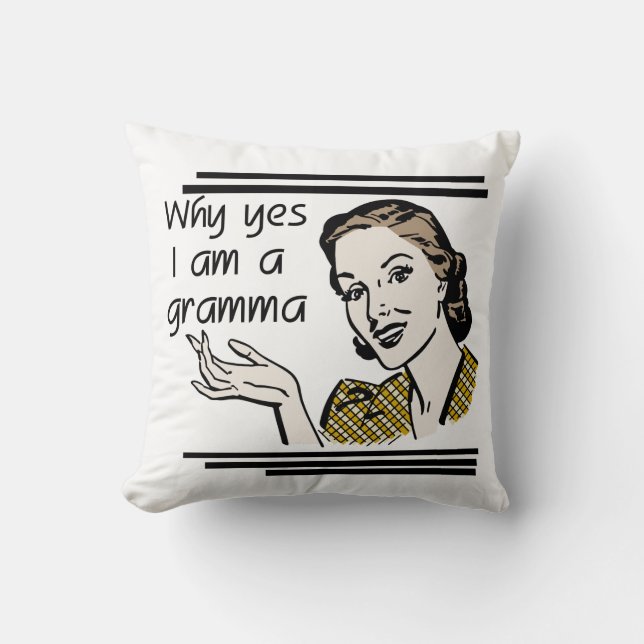 Coussin Cadeaux Gramma Retro (Recto)