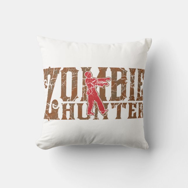 Coussin Cadeaux morts de marche de chasseur de zombi (Recto)