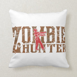 Coussin Cadeaux morts de marche de chasseur de zombi