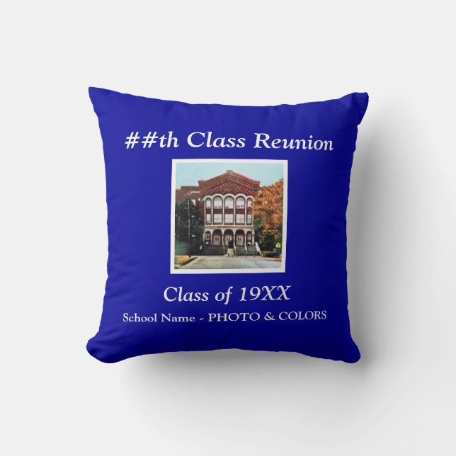 Coussin Cadeaux personnalisés de la Réunion de classe, (Recto)