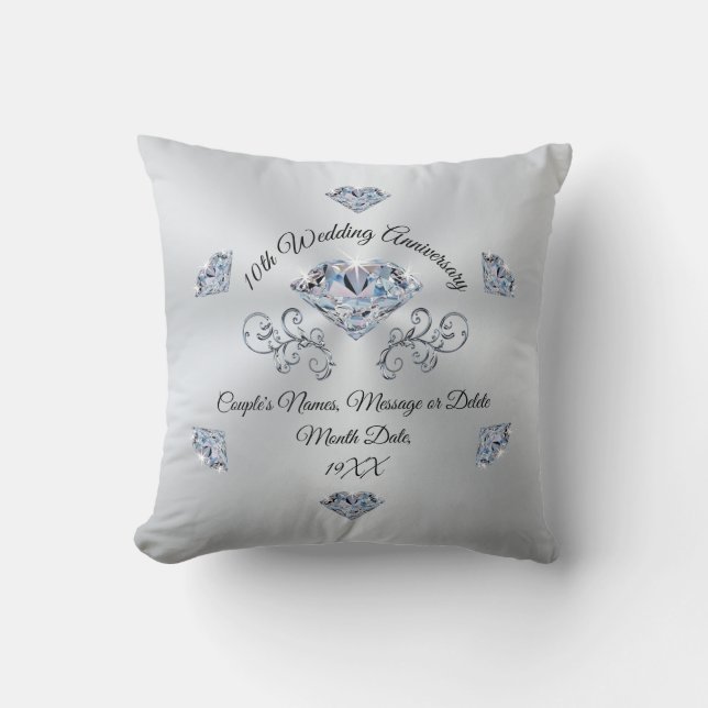 Coussin Cadeaux personnalisés du 10e anniversaire de Maria (Recto)