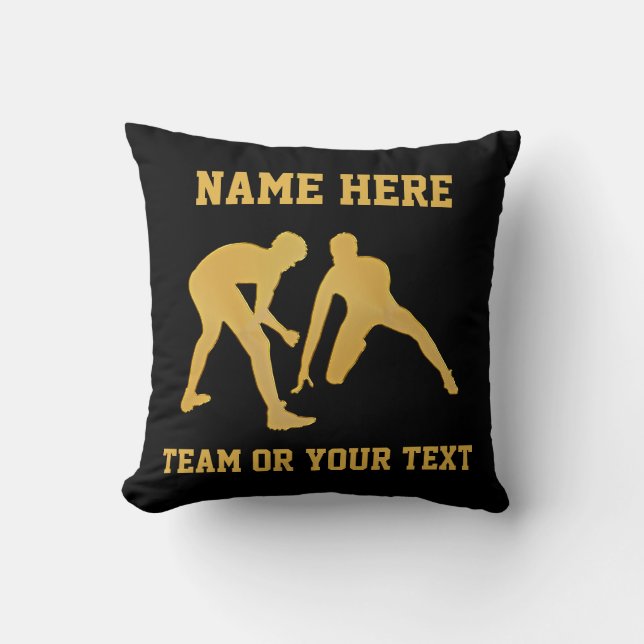 Coussin Cadeaux personnalisés par cool d'équipe de lutte (Recto)