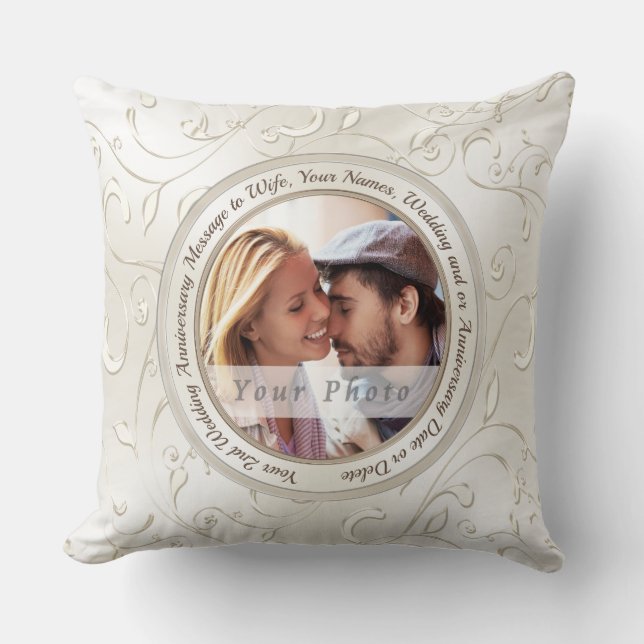 Coussin Cadeaux personnalisés pour l'anniversaire du coton (Recto)