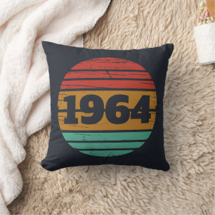 Coussin Cadeaux personnalisés vintages de 60e anniversaire