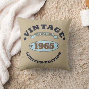 Coussin Cadeaux personnalisés vintages de 60e anniversaire