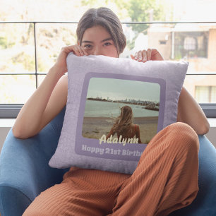 Coussin Cadeaux photo personnalisés pour Violet femelle de