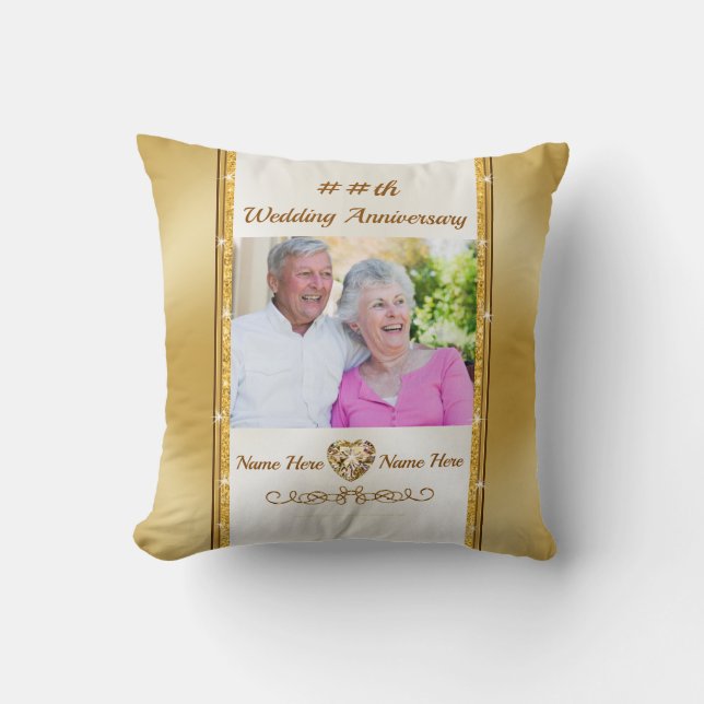 Coussin Cadeaux pour l'anniversaire du mariage d'une femme (Recto)