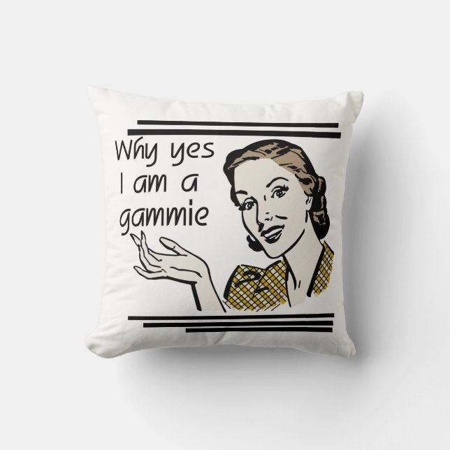 Coussin Cadeaux Retro Gammie (Recto)