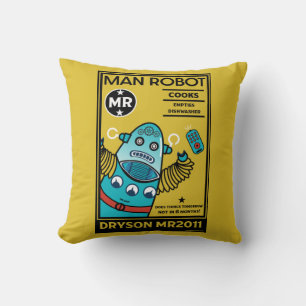 Coussin Cadeaux Robot Pour Anniversaire