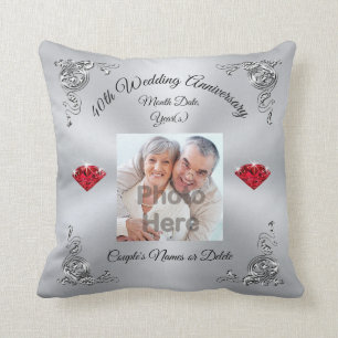 Coussin Cadeaux rouges personnalisés de photo pour le