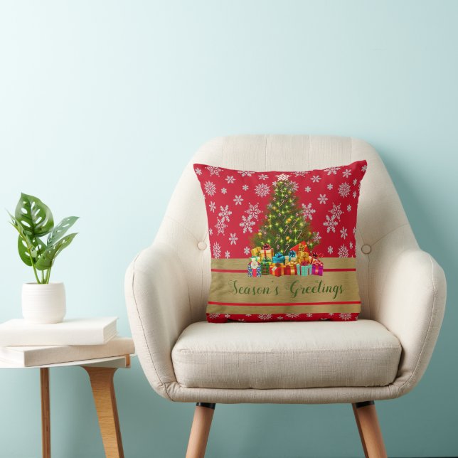 Coussin Cadeaux sous l'arbre de Noël (Chaise)