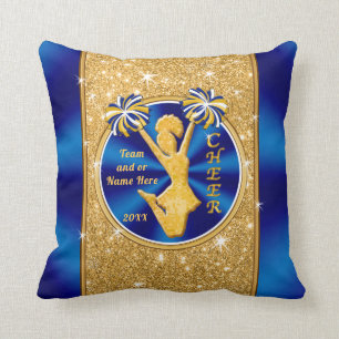 Coussin Cadeaux supérieurs de nuit de bleu et d'or pour