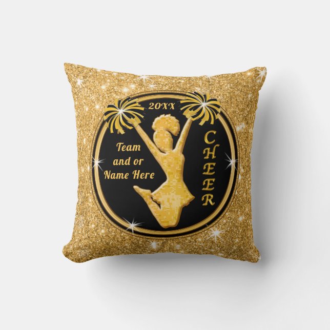Coussin Cadeaux supérieurs personnalisés de pom-pom girl (Recto)