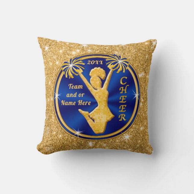 Coussin Cadeaux supérieurs personnalisés de pom-pom girl, (Recto)