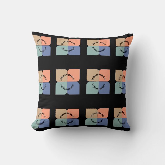 Coussin Cadre Carré Des Coins Arrondi Et Pointy Moderne (Recto)