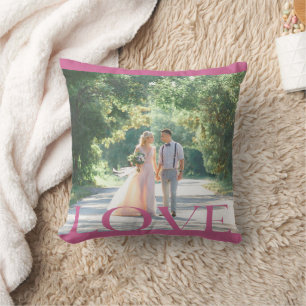 Coussin Cadre de conception typographique LOVE