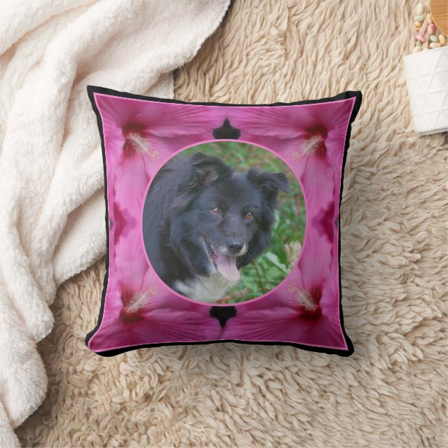 Coussin Cadre de fleurs Hibiscus Créez votre propre animal (Couverture)