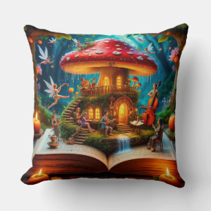 Coussin Cadre de forêt enchantée avec fées