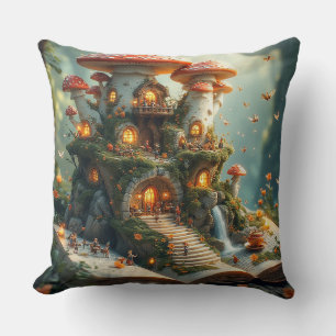 Coussin Cadre de forêt enchantée avec fées
