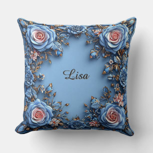 Coussin Cadre floral élégant