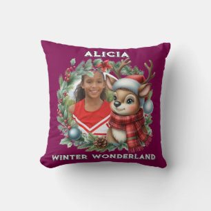 Coussin Cadre photo de Noël Renne Hiver
