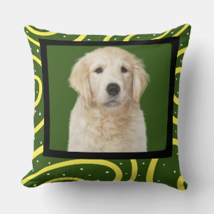 Coussin Cadre photo motif customisé Golden Retriever