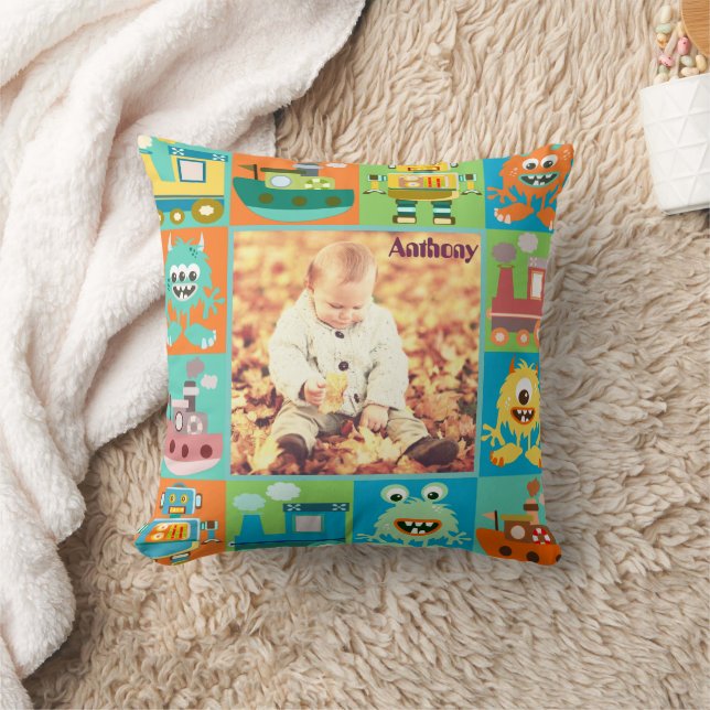 Coussin Cadre photo pour enfants unique (Couverture)