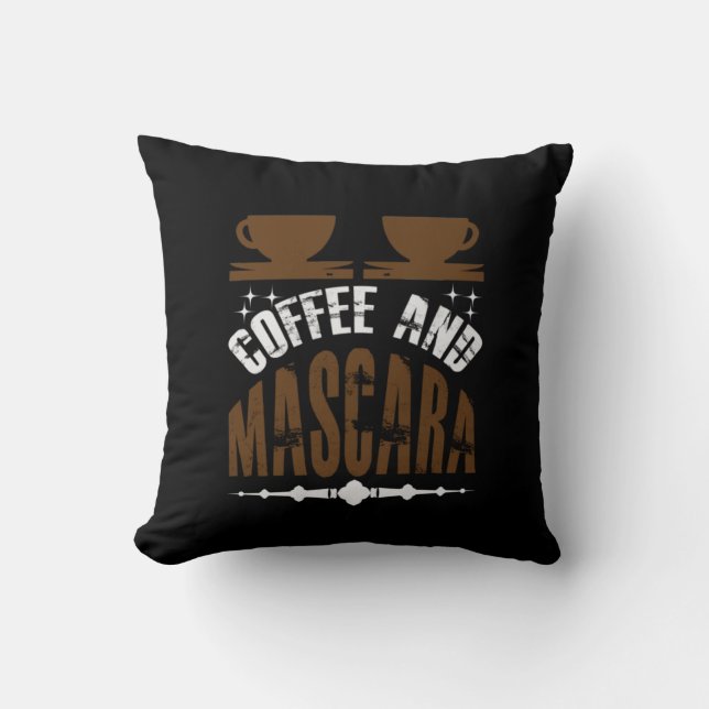 Coussin Café Art Café Et Mascara (Recto)
