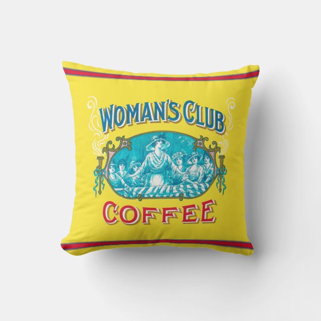 Coussin Café club pour femmes (Recto)