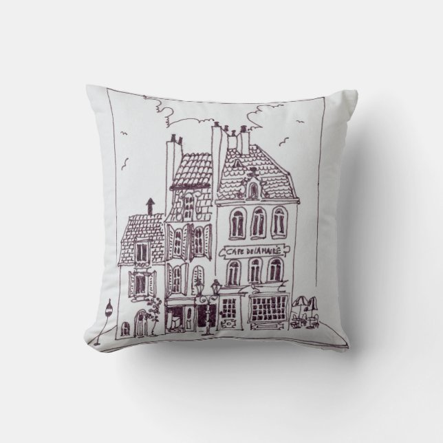 Coussin Café De La Mairie| Boulogne-sur-Mer, France (Recto)