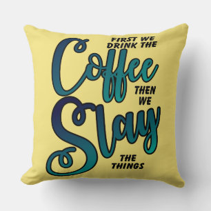Coussin Café Et Couper Les Choses