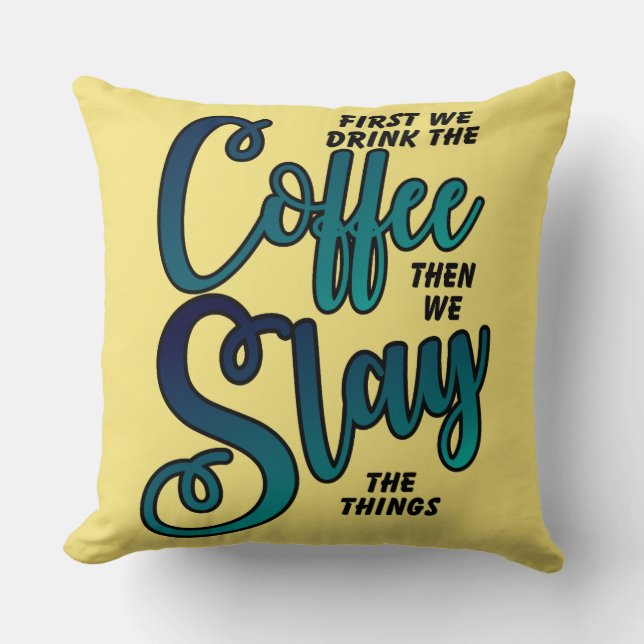 Coussin Café Et Couper Les Choses (Recto)