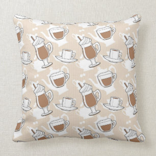 Coussin Café, motif doux
