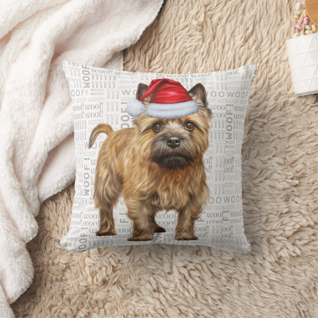 Coussin Cairn Terrier Amoureux des chiens Noël (Couverture)