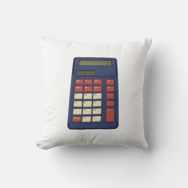 Coussin Calculatrice des années 80 90 Math School Nostalgi (Recto)