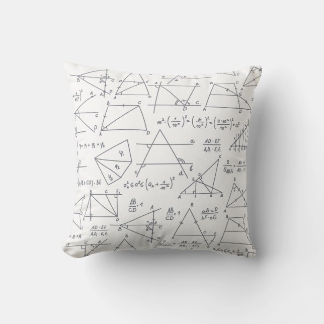 Coussin Calculs mathématiques écrits illustrations (Recto)