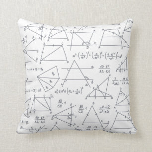 Coussin Calculs mathématiques écrits illustrations