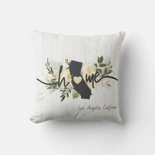 Coussin California State Personnalisé Accueil Ville Rustiq (Recto)