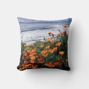 Coussin Californie, côte de Big Sur, pavot de Californie