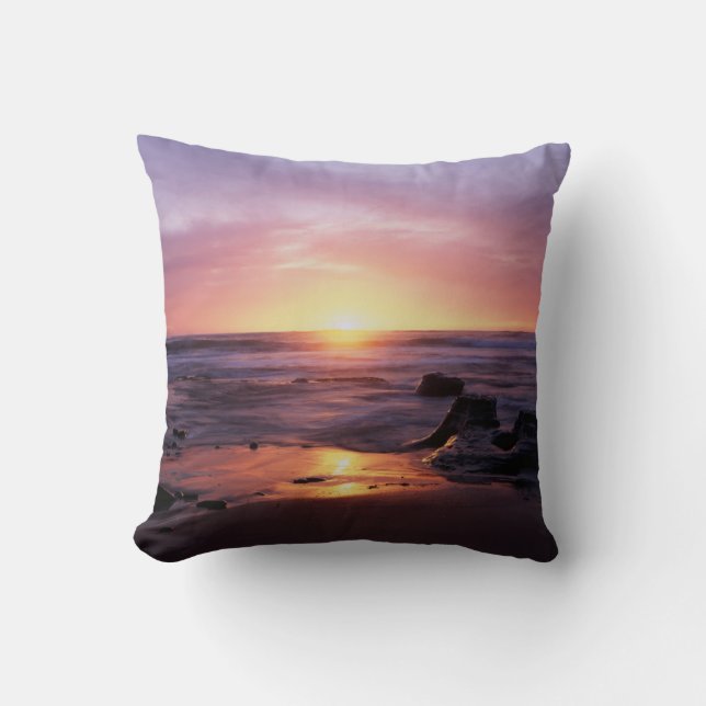 Coussin Californie, San Diego, Sunset Cliffs, Sunset 4 (Recto)