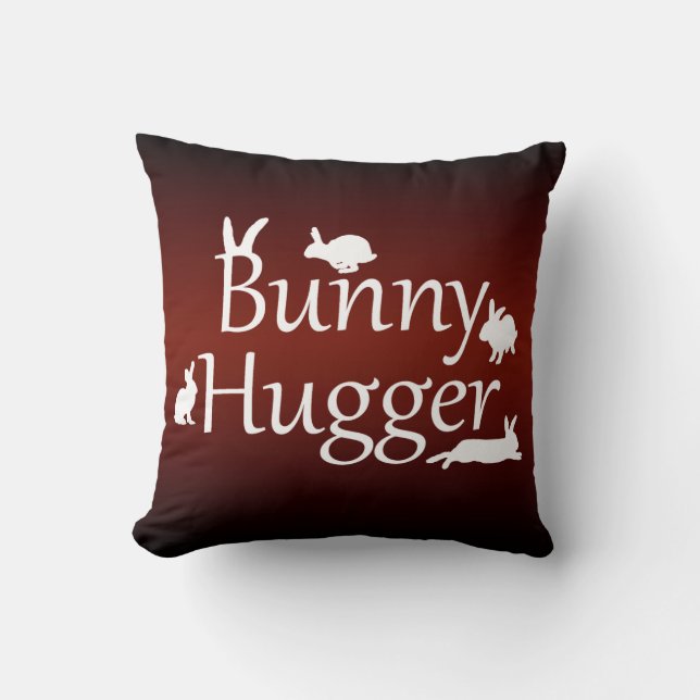 Coussin Câlin de Lapin (Rouge Foncé/Clair) (Recto)